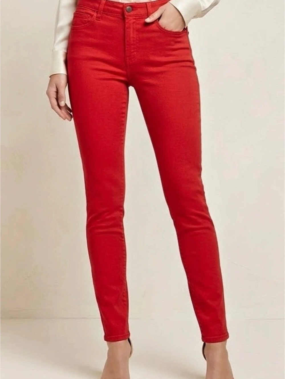 NWT L’AGENCE Red High Rise Skinny Jeans Pants Size 25 US 0 XS